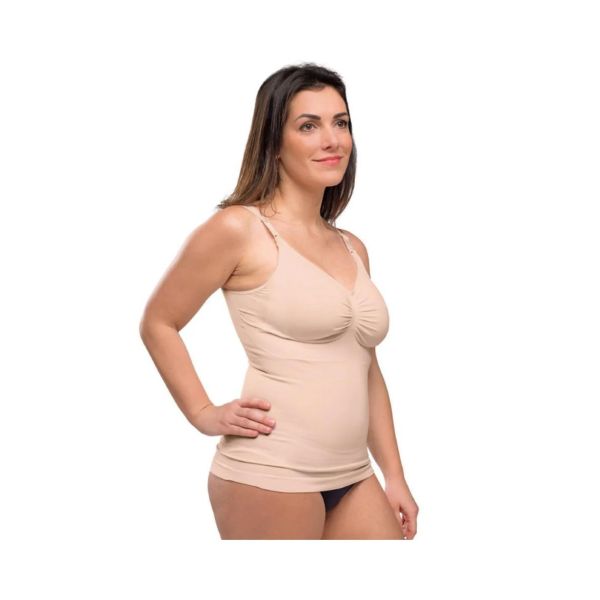 Top d’allaitement gainant Seamless Eco Honey beige taille XL