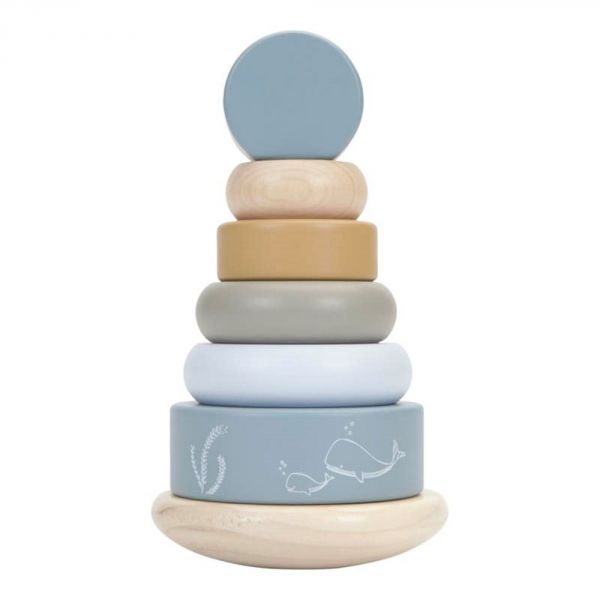 Pyramide à empiler en bois FSC Ocean Blue