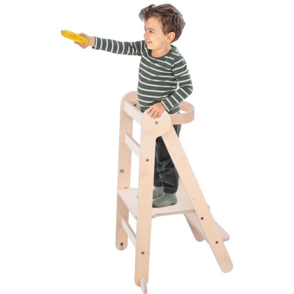 Tour d'observation en bois pliable Naturel