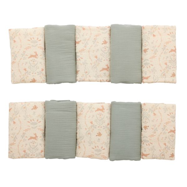 Protège barreaux tour de lit modulable et respirant - Jardin enchanté