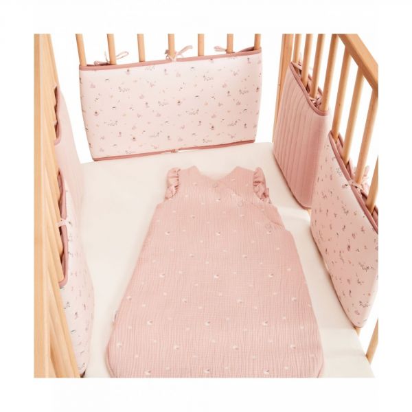 Protège barreaux de lit modulable Bucolique rose