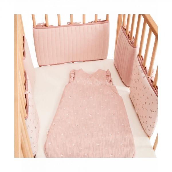 Protège barreaux de lit modulable Bucolique rose