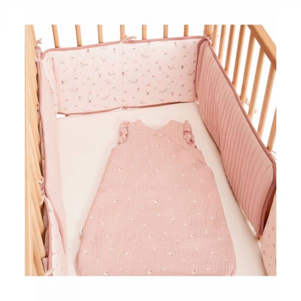 Protège barreaux de lit modulable Bucolique rose