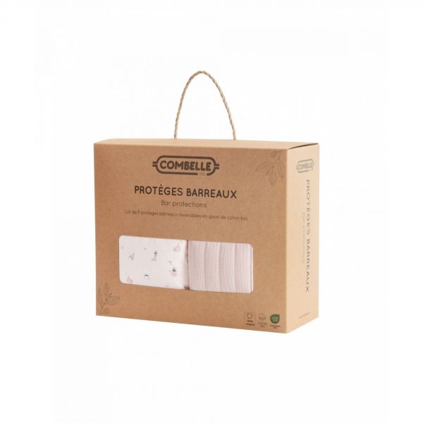 Protège barreaux de lit modulable Bucolique rose