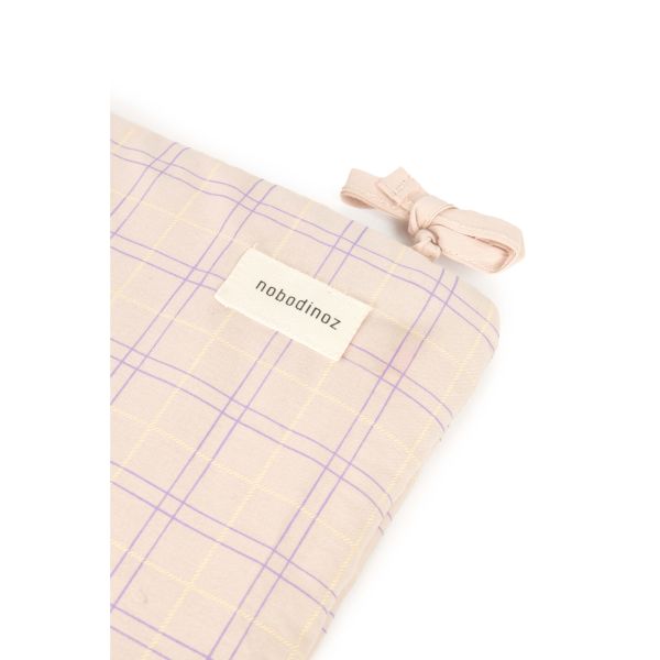 Tour de lit Nest Stories Powder Mauve Checks