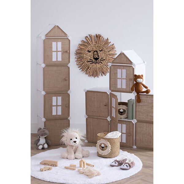 Rangement enfant colonne - Métal et jute