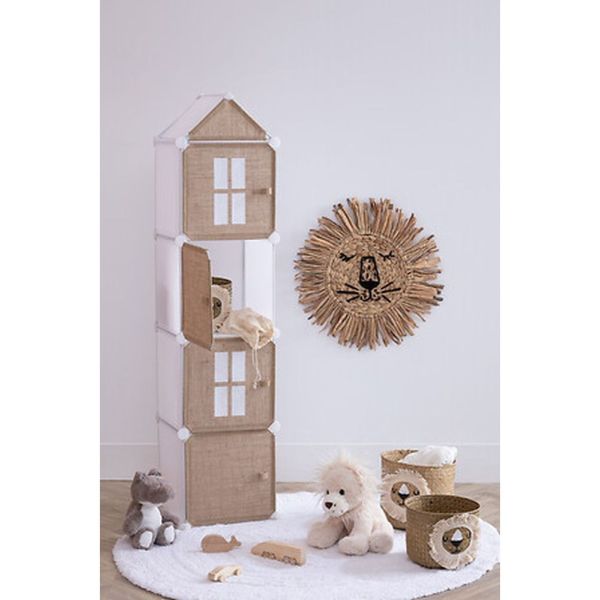 Rangement enfant colonne - Métal et jute