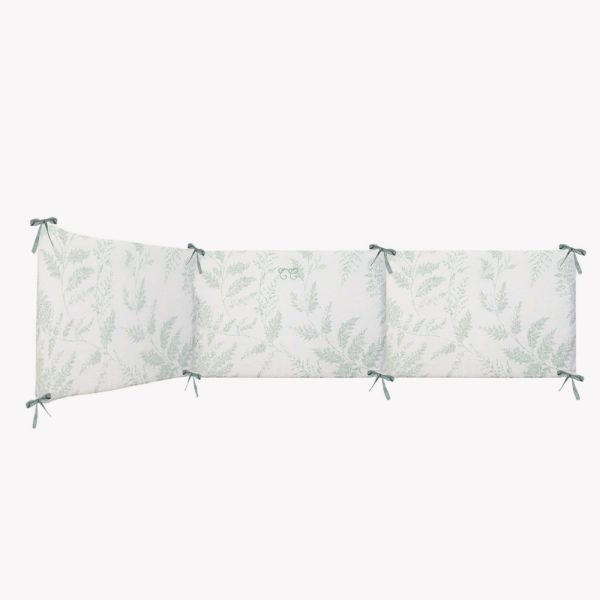 Tour de lit 40 x 184 cm réversible imprimé Feuillage Vert
