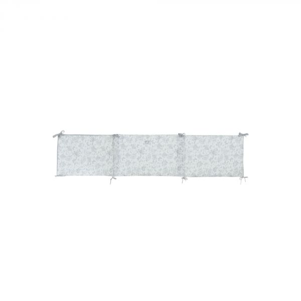 Tour de lit 40 x 184 Toile de Jouy gris