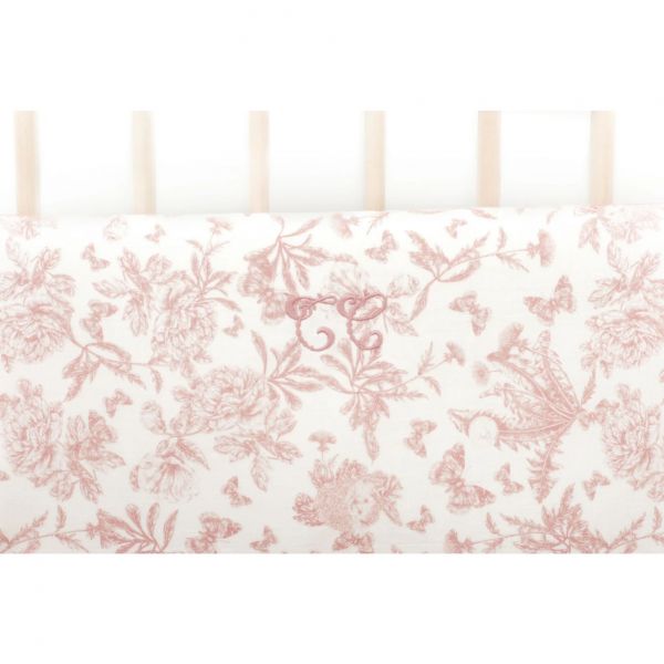 Tour de lit 40 x 184 Toile de Jouy rose