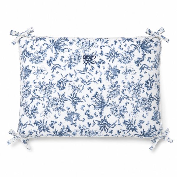Tour de lit 40 x 184 cm réversible imprimé Toile de Jouy bleu