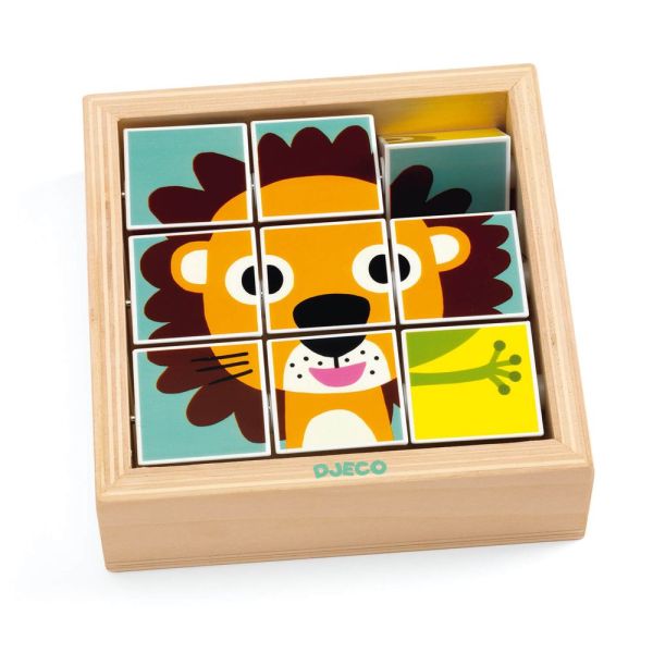 Puzzle pivotant en bois 9 pcs Tournanimo