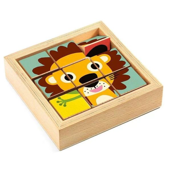 Puzzle pivotant en bois 9 pcs Tournanimo