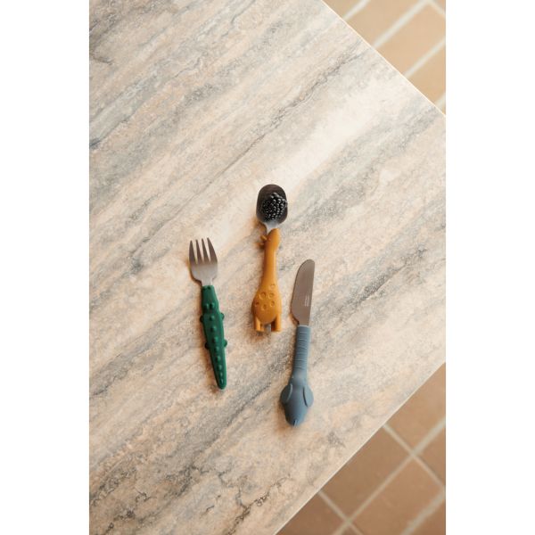 Lot de 3 couverts en inox Tove Golden Caramel Mix