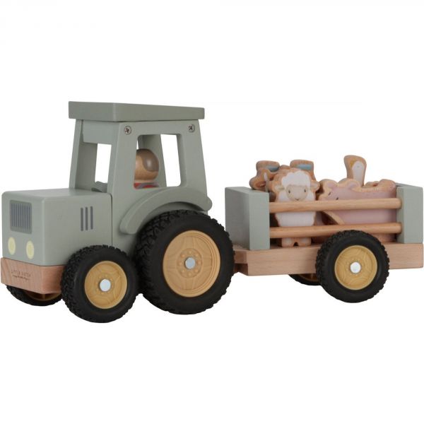 Tracteur avec remorque en bois - Little Farm