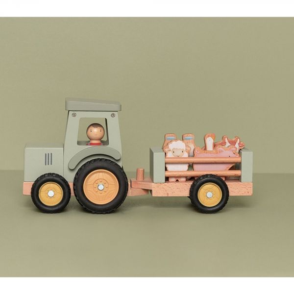 Tracteur avec remorque en bois - Little Farm