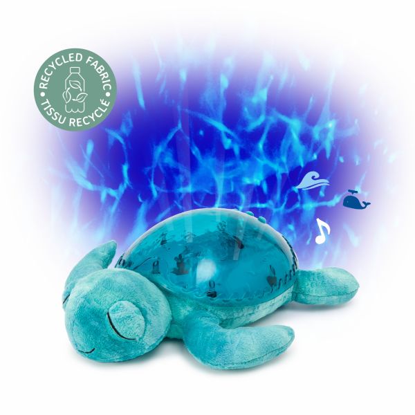 Veilleuse bébé projection plafond musicale Tortue tranquille Aqua - Rechargeable