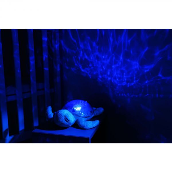 Veilleuse bébé projection plafond musicale Tortue tranquille Aqua - Rechargeable