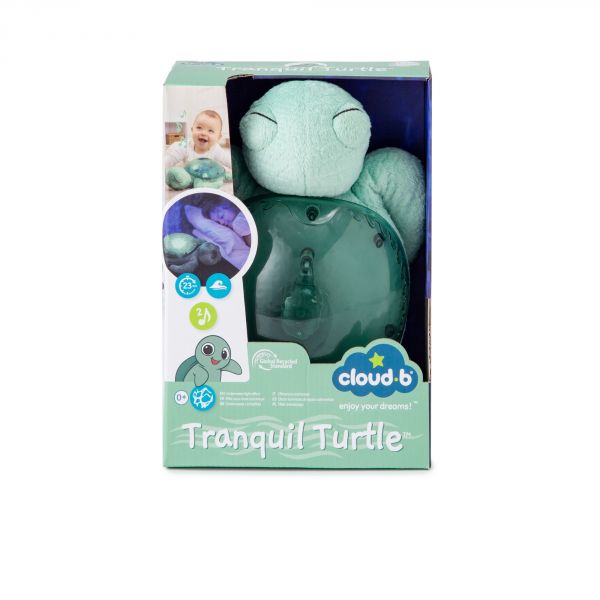 Veilleuse bébé projection plafond musicale Tortue tranquille verte