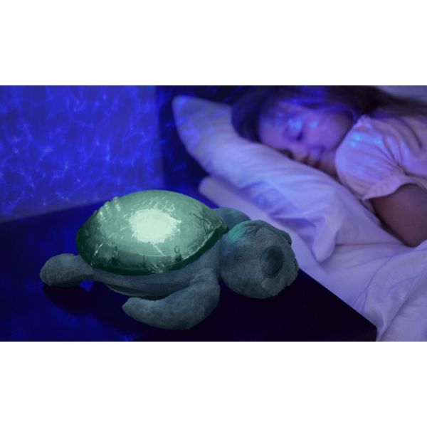 Veilleuse bébé projection plafond musicale Tortue tranquille verte - Rechargeable