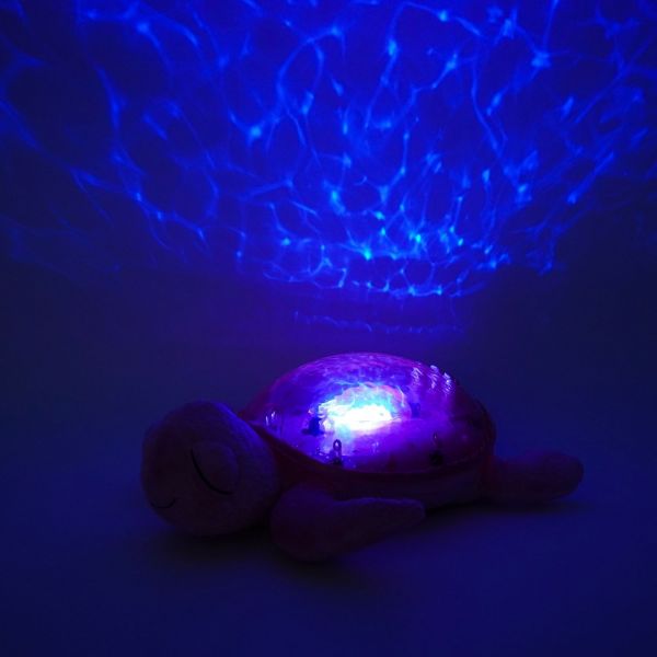 Veilleuse bébé projection plafond musicale Tortue tranquille Pink - Rechargeable