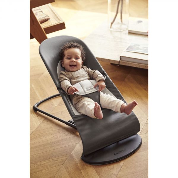 Transat bébé Balance Soft Coton et jersey Gris foncé et gris