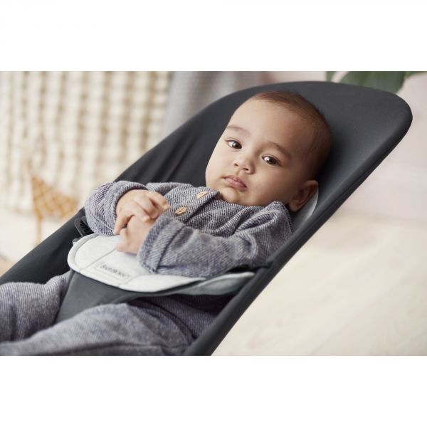 Transat bébé Balance Soft Coton et jersey Gris foncé et gris