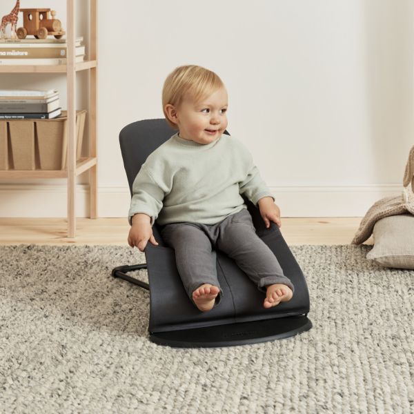 Transat bébé Balance Soft Coton et jersey Gris foncé et gris