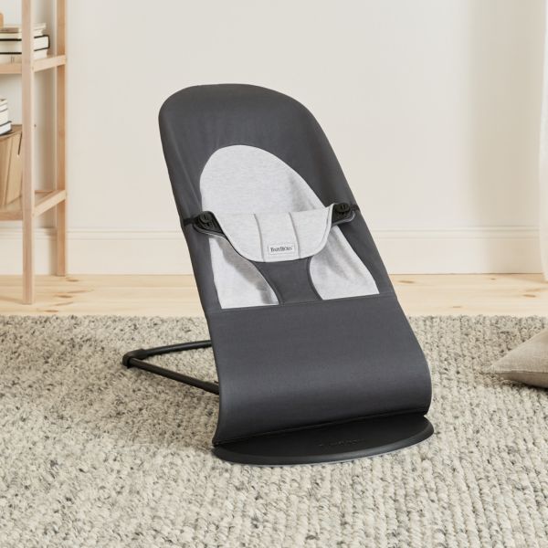 Transat bébé Balance Soft Coton et jersey Gris foncé et gris