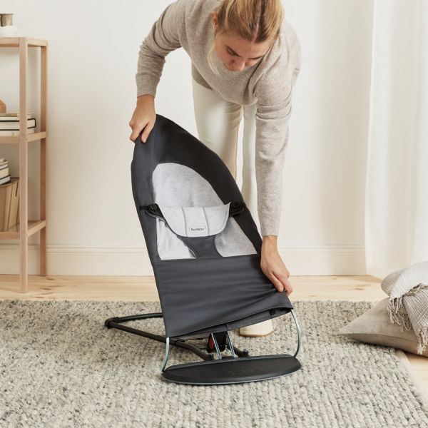 Transat bébé Balance Soft Coton et jersey Gris foncé et gris
