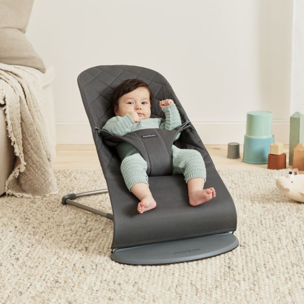 Transat bébé Bliss Coton matelassé classique Anthracite