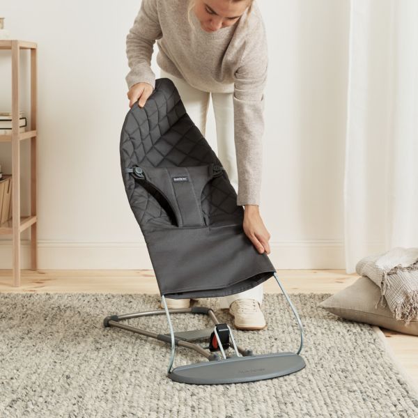 Transat bébé Bliss Coton matelassé classique Anthracite