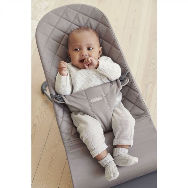 Transat bébé Bliss Coton matelassé classique Gris sable