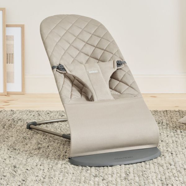 Transat bébé Bliss Coton matelassé classique Gris sable