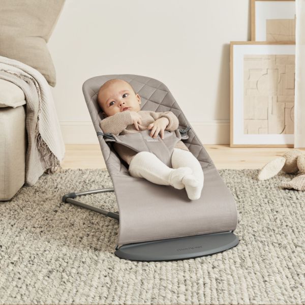 Transat bébé Bliss Coton matelassé classique Gris sable