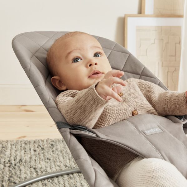 Transat bébé Bliss Coton matelassé classique Gris sable