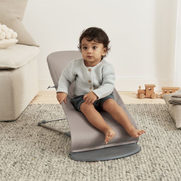 Transat bébé Bliss Coton matelassé classique Gris sable