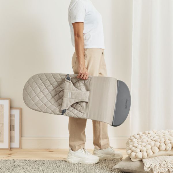 Transat bébé Bliss Coton matelassé classique Gris sable