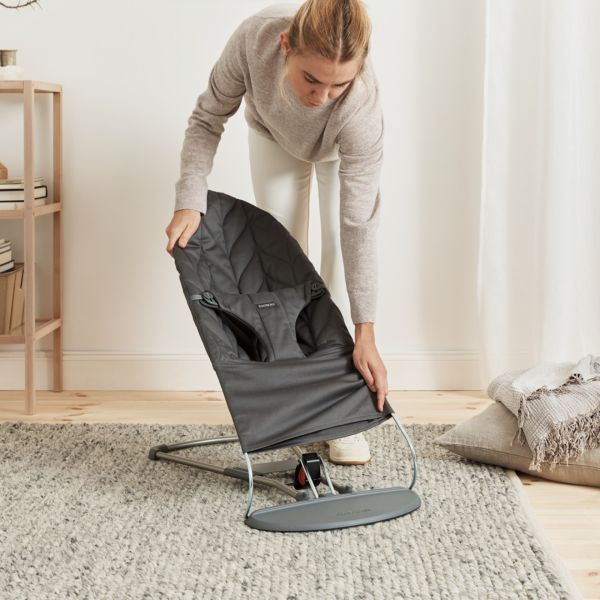 Transat Bébé Bliss Coton matelassé pétale Anthracite