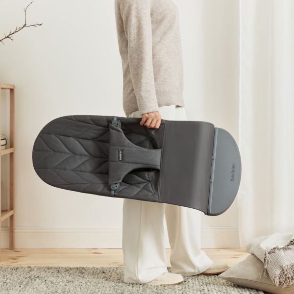 Transat Bébé Bliss Coton matelassé pétale Anthracite
