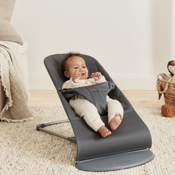 Transat Bébé Bliss Coton matelassé pétale Anthracite