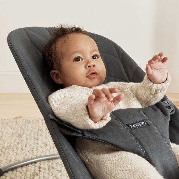 Transat Bébé Bliss Coton matelassé pétale Anthracite