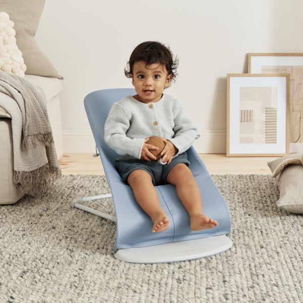 Transat Bébé Bliss Coton matelassé pétale Bleu