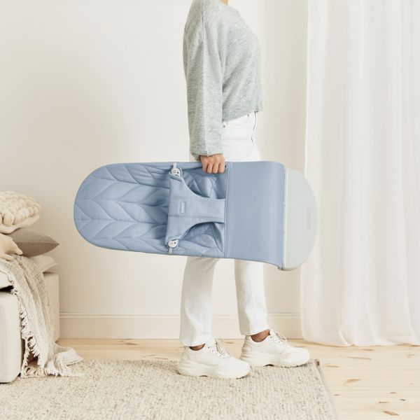 Transat Bébé Bliss Coton matelassé pétale Bleu