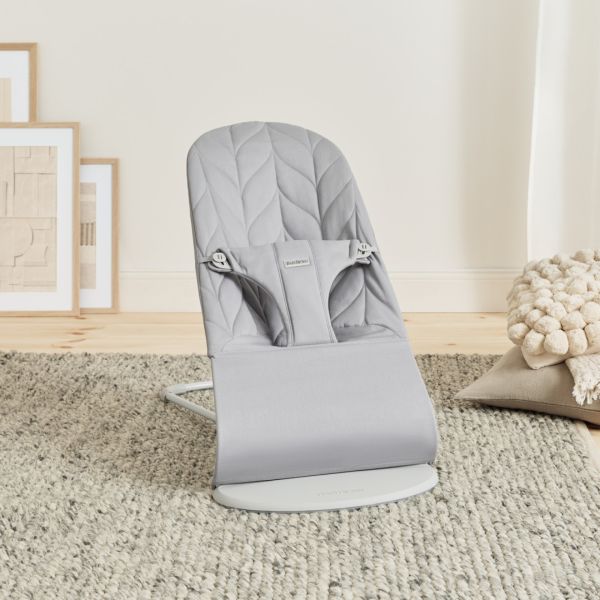 Transat Bébé Bliss Coton matelassé pétale Gris clair