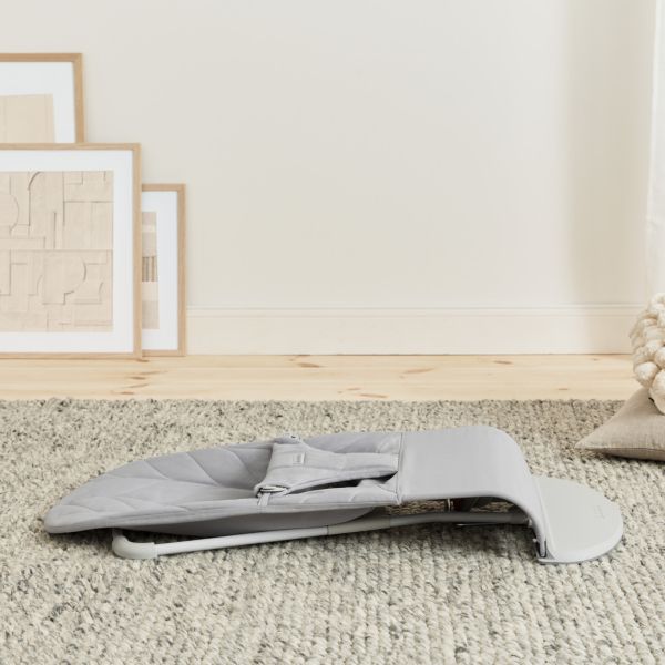 Transat Bébé Bliss Coton matelassé pétale Gris clair