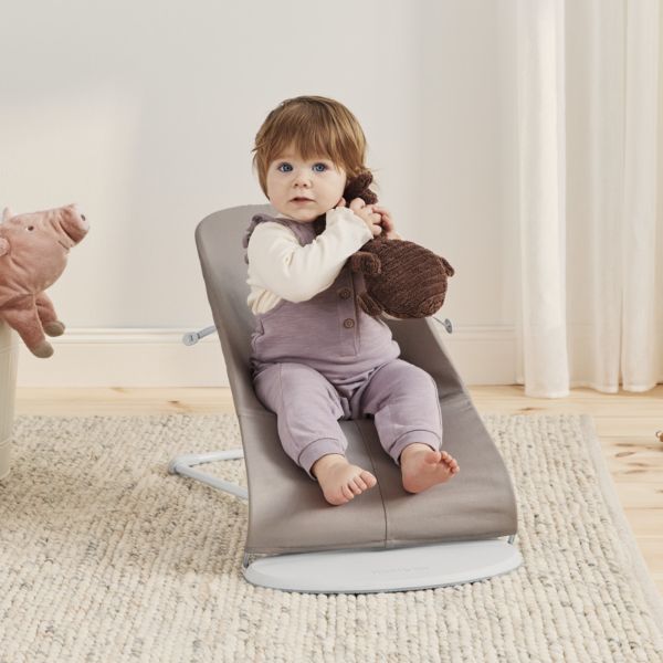 Transat bébé Bliss Coton matelassé pétale Gris sable