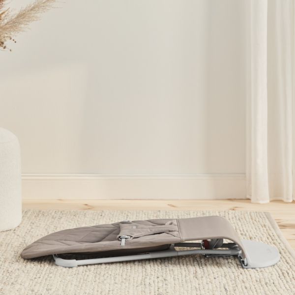 Transat bébé Bliss Coton matelassé pétale Gris sable
