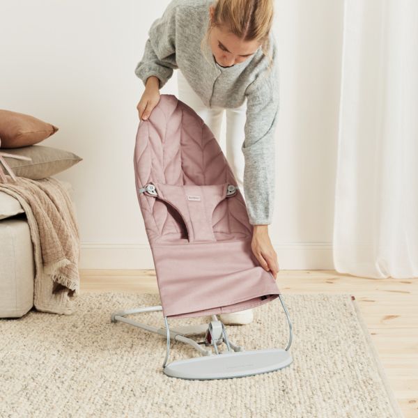 Transat bébé Bliss Coton matelassé pétale Rose poudré