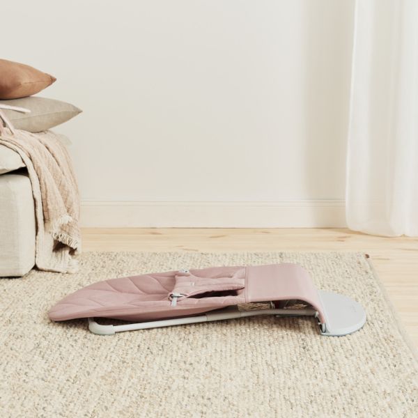 Transat bébé Bliss Coton matelassé pétale Rose poudré